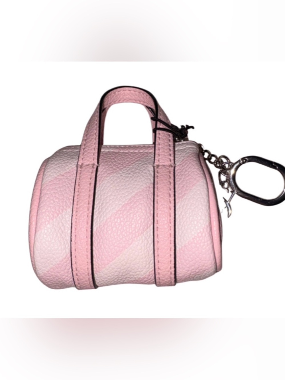VICTORIAโS SECRET Pink Micro Barrel Bag Keychain